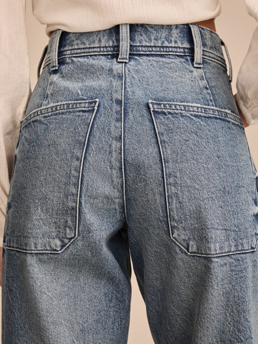 Lucky Brand Lucky Legend Patch Pocket Wide Leg Crop Jeans – Size 27 - Picture 3 of 13